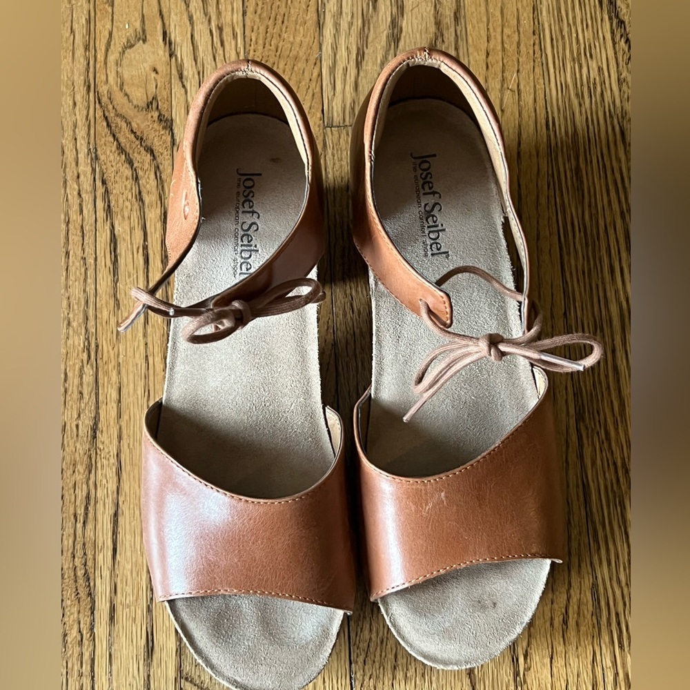 Josef Seibel Leather Open-Toe Shoes - Picture 3 of 7